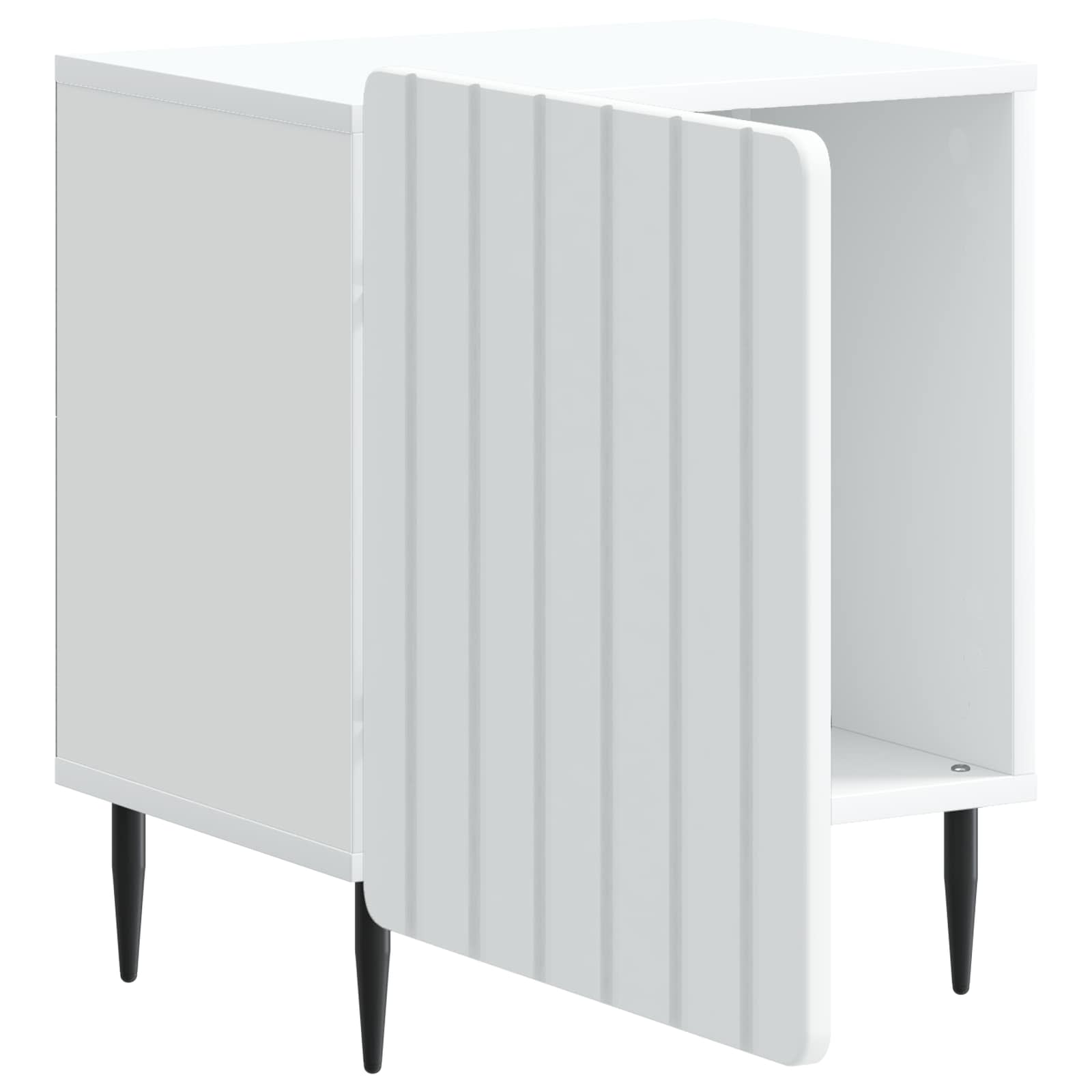 Natskab 2 pcs Hvid 43 x 34,5 x 52 cm Konstrueret træ