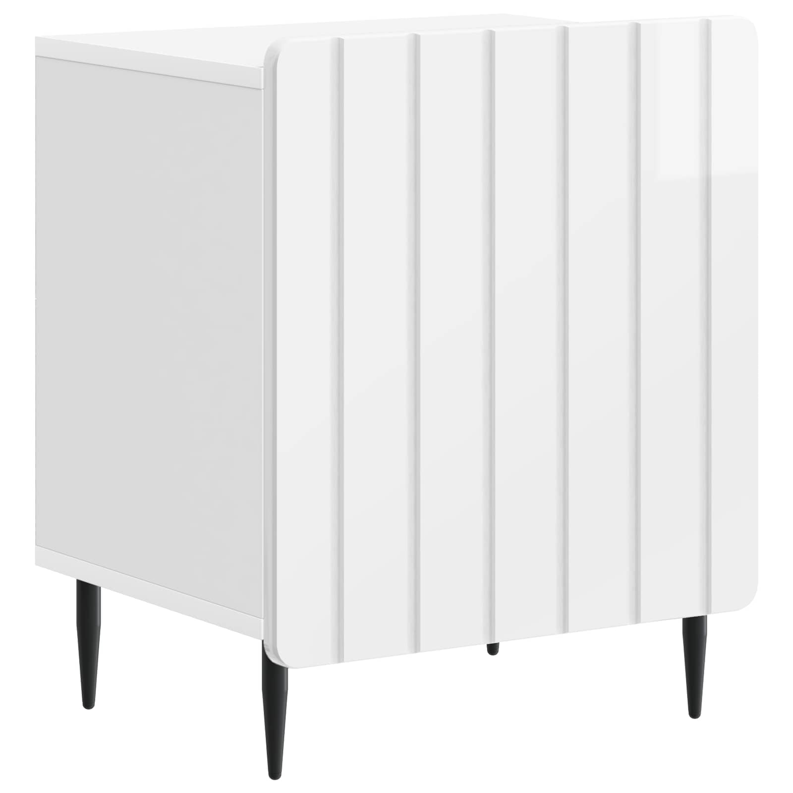Natskab 2 pcs Hvid højglans 43 x 34,5 x 52 cm Konstrueret træ