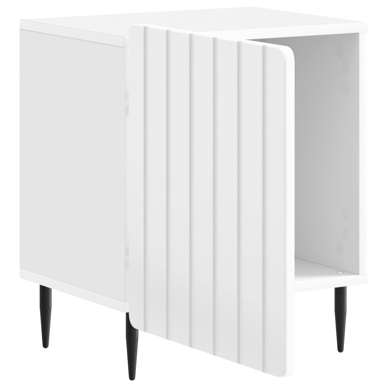 Natskab 2 pcs Hvid højglans 43 x 34,5 x 52 cm Konstrueret træ