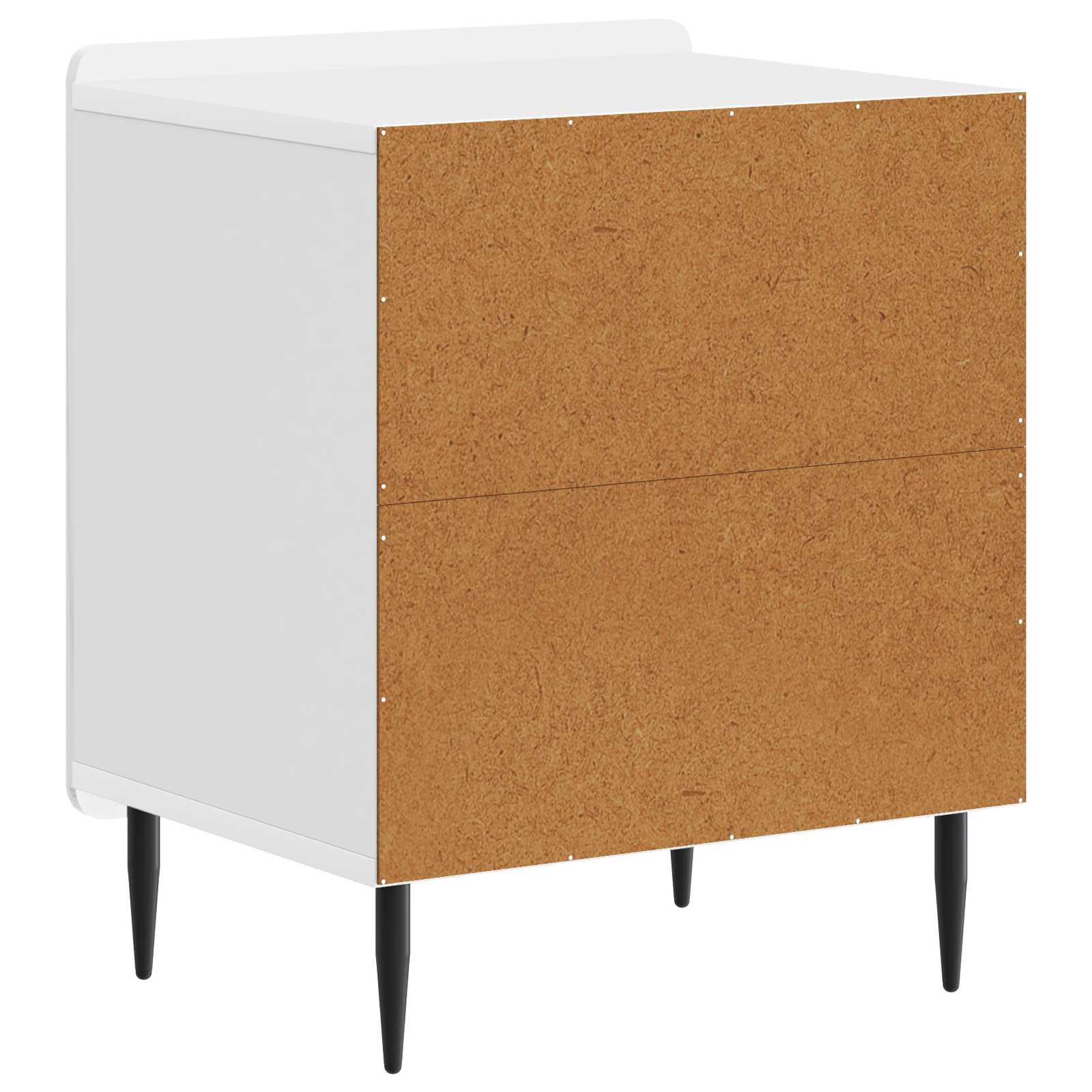 Natskab 2 pcs Hvid højglans 43 x 34,5 x 52 cm Konstrueret træ