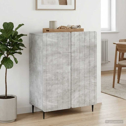 Sideboard Betongrå 66 x 34,5 x 92 cm Konstrueret træ