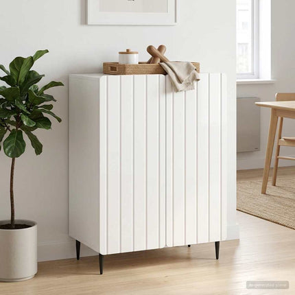 Sideboard Hvid højglans 66 x 34,5 x 92 cm Konstrueret træ