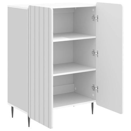 Sideboard Hvid højglans 66 x 34,5 x 92 cm Konstrueret træ