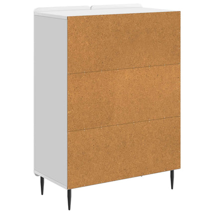 Sideboard Hvid højglans 66 x 34,5 x 92 cm Konstrueret træ