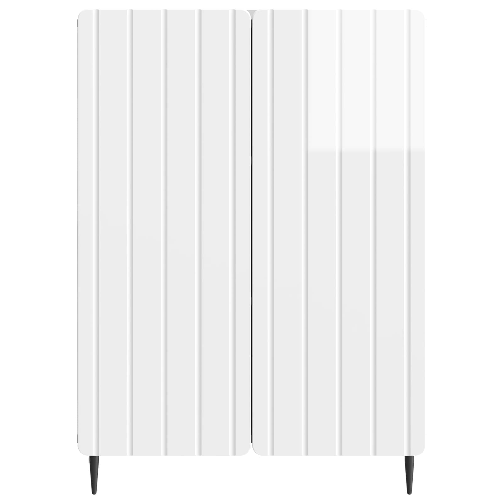 Sideboard Hvid højglans 66 x 34,5 x 92 cm Konstrueret træ