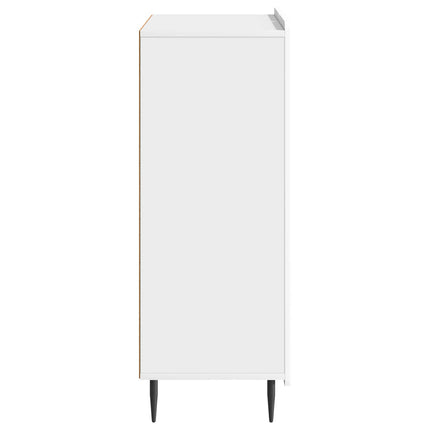 Sideboard Hvid højglans 66 x 34,5 x 92 cm Konstrueret træ