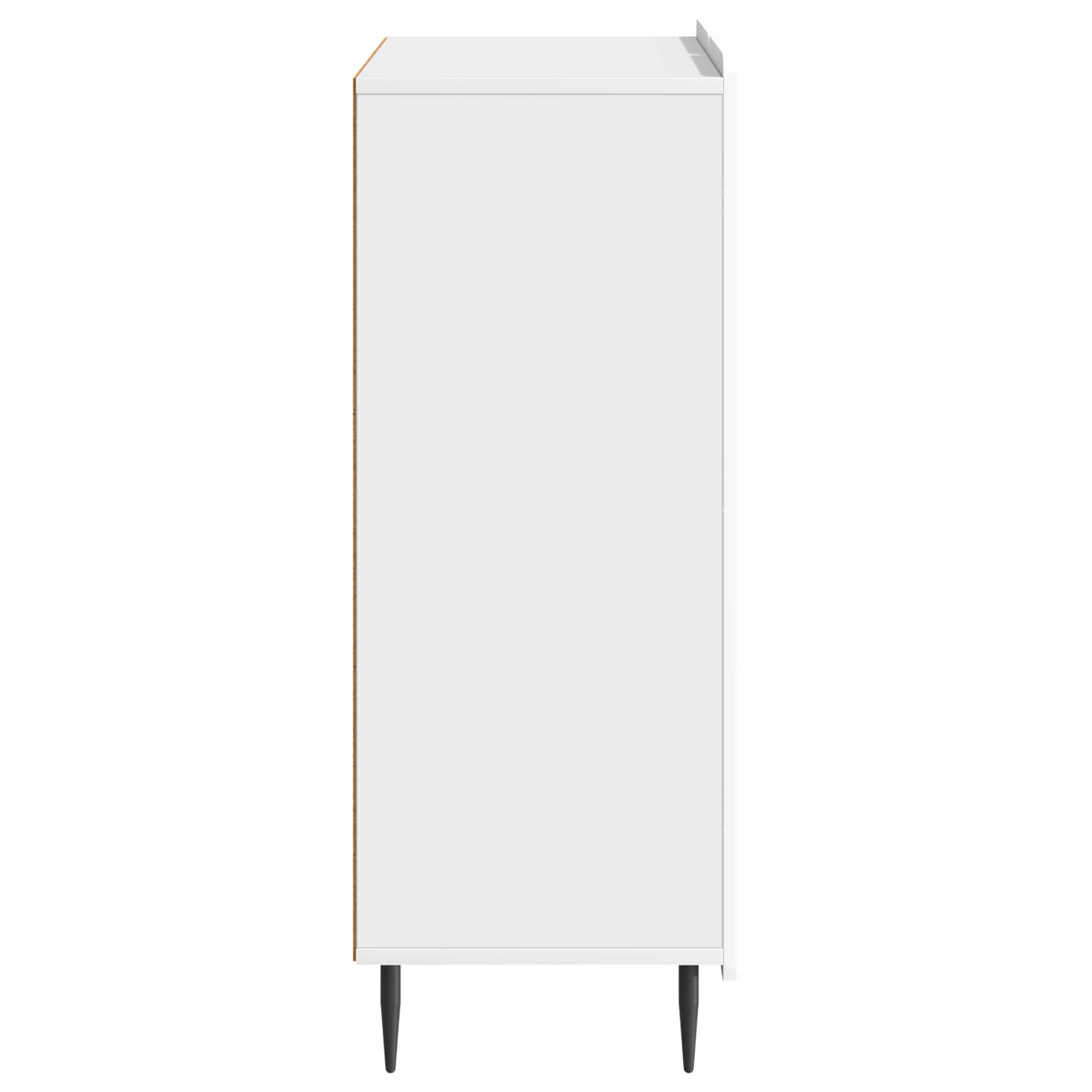 Sideboard Hvid højglans 66 x 34,5 x 92 cm Konstrueret træ