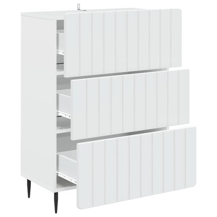 Skuffeskab Hvid 66 x 34,5 x 92 cm Konstrueret træ