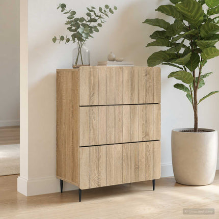Skuffeskab 66 x 34,5 x 92 cm Konstrueret træ Sonoma-eg