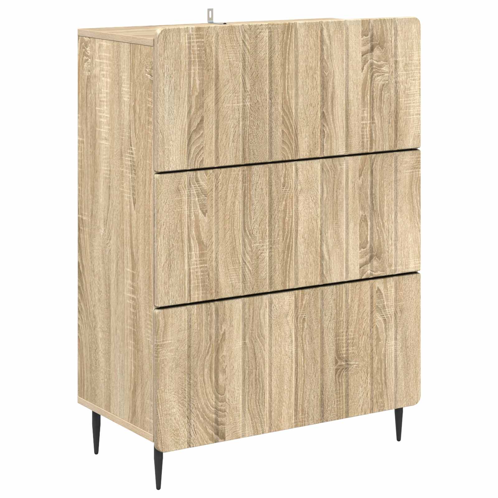 Skuffeskab Sonoma-eg 66 x 34,5 x 92 cm Konstrueret træ