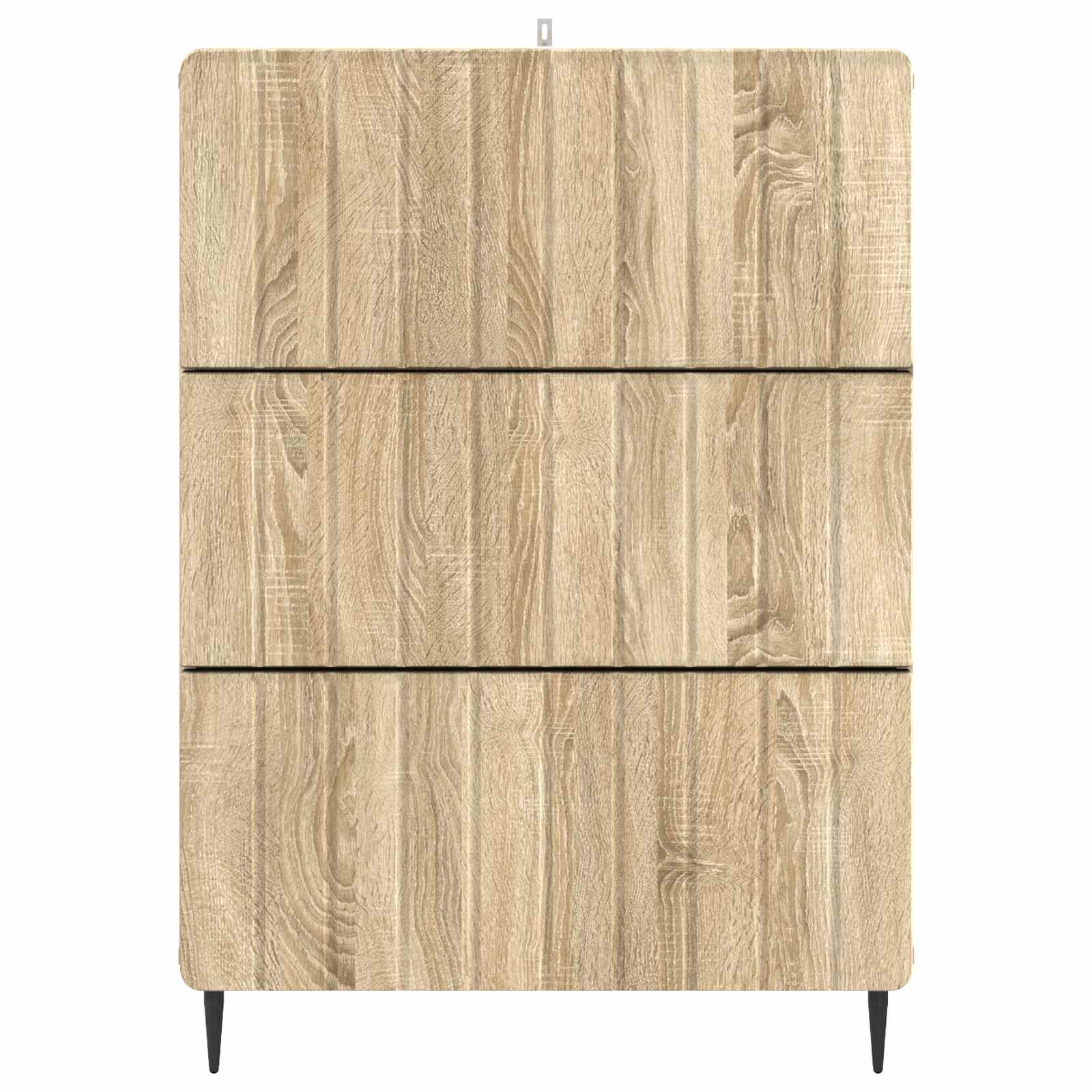 Skuffeskab Sonoma-eg 66 x 34,5 x 92 cm Konstrueret træ