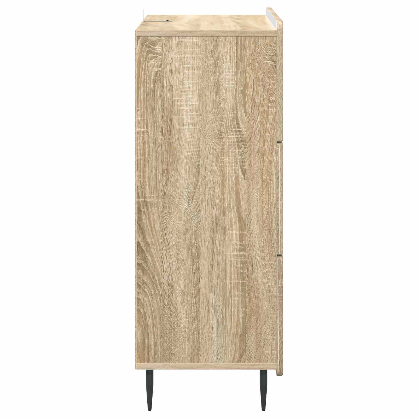 Skuffeskab Sonoma-eg 66 x 34,5 x 92 cm Konstrueret træ