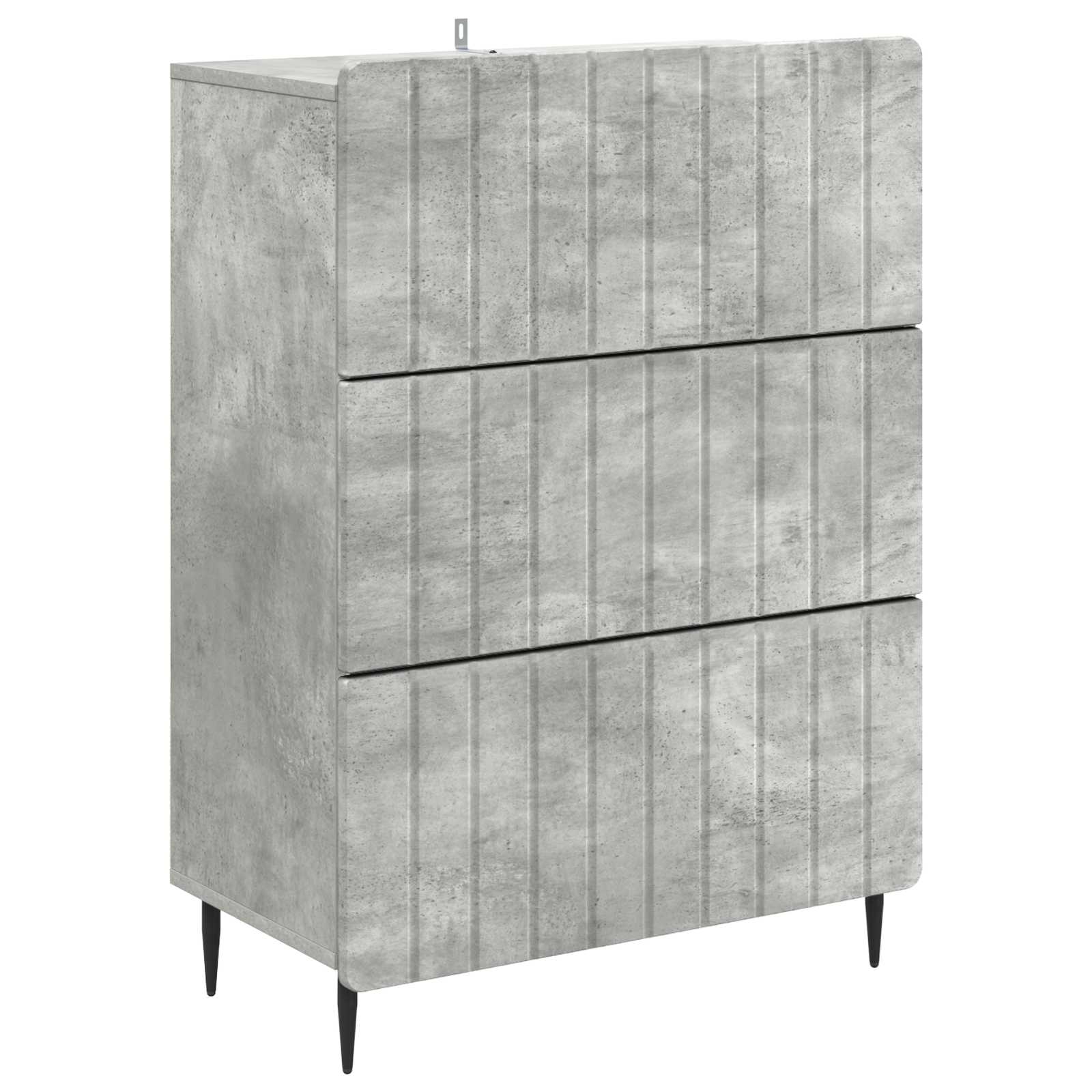 Skuffeskab Betongrå 66 x 34,5 x 92 cm Konstrueret træ