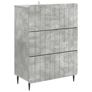 Skuffeskab Betongrå 66 x 34,5 x 92 cm Konstrueret træ
