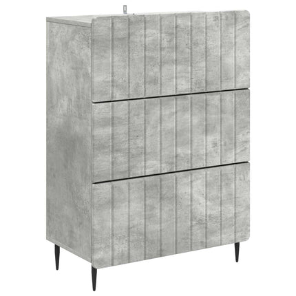 Skuffeskab 66 x 34,5 x 92 cm Konstrueret træ Betongrå