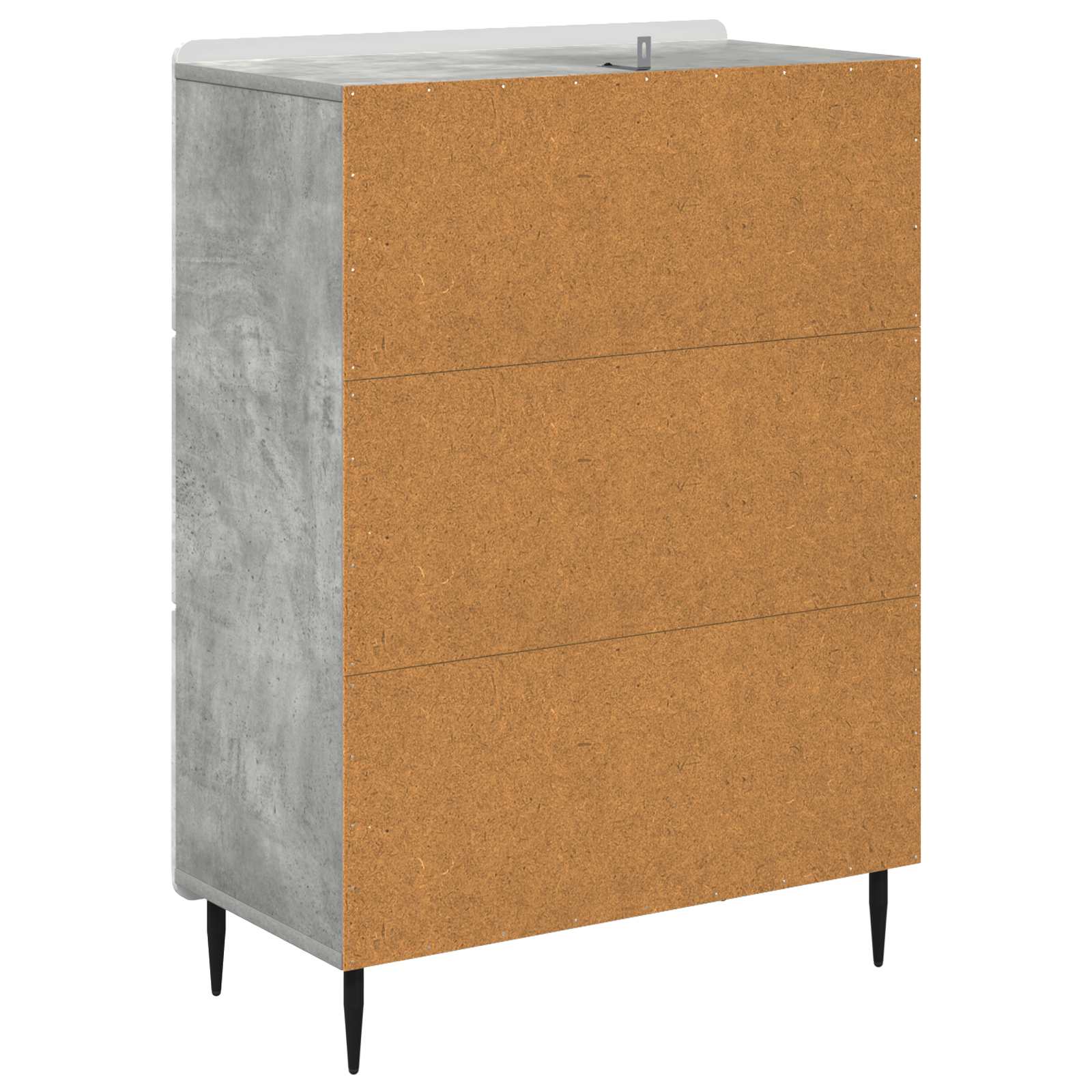 Skuffeskab Betongrå 66 x 34,5 x 92 cm Konstrueret træ