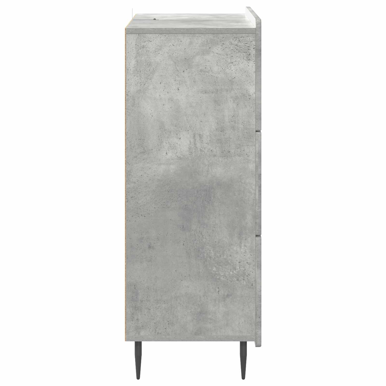 Skuffeskab Betongrå 66 x 34,5 x 92 cm Konstrueret træ