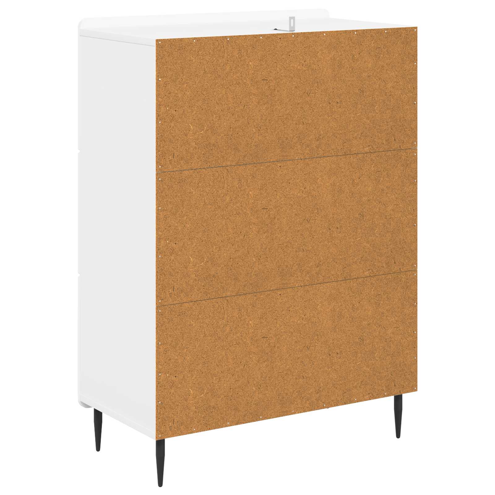 Skuffeskab Hvid højglans 66 x 34,5 x 92 cm Konstrueret træ