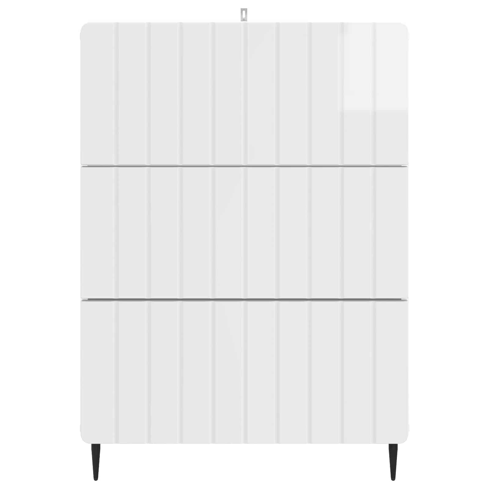 Skuffeskab Hvid højglans 66 x 34,5 x 92 cm Konstrueret træ