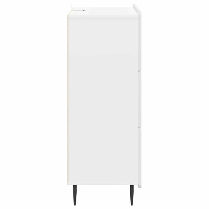 Skuffeskab 66 x 34,5 x 92 cm Konstrueret træ Hvid højglans