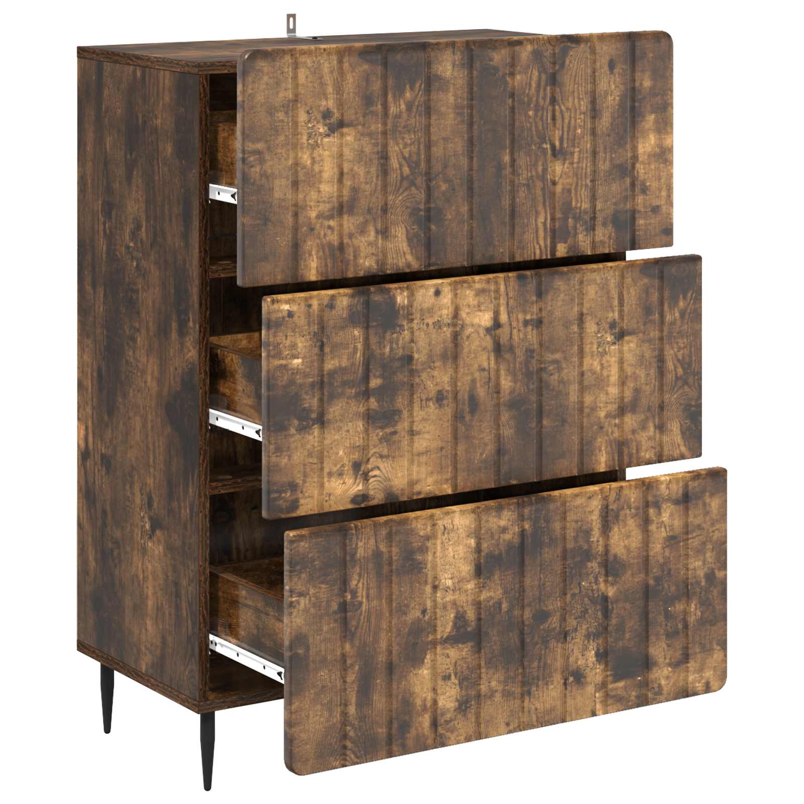 Skuffeskab Røget eg 66 x 34,5 x 92 cm Konstrueret træ
