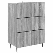 Skuffeskab Grå sonoma-eg 66 x 34,5 x 92 cm Konstrueret træ