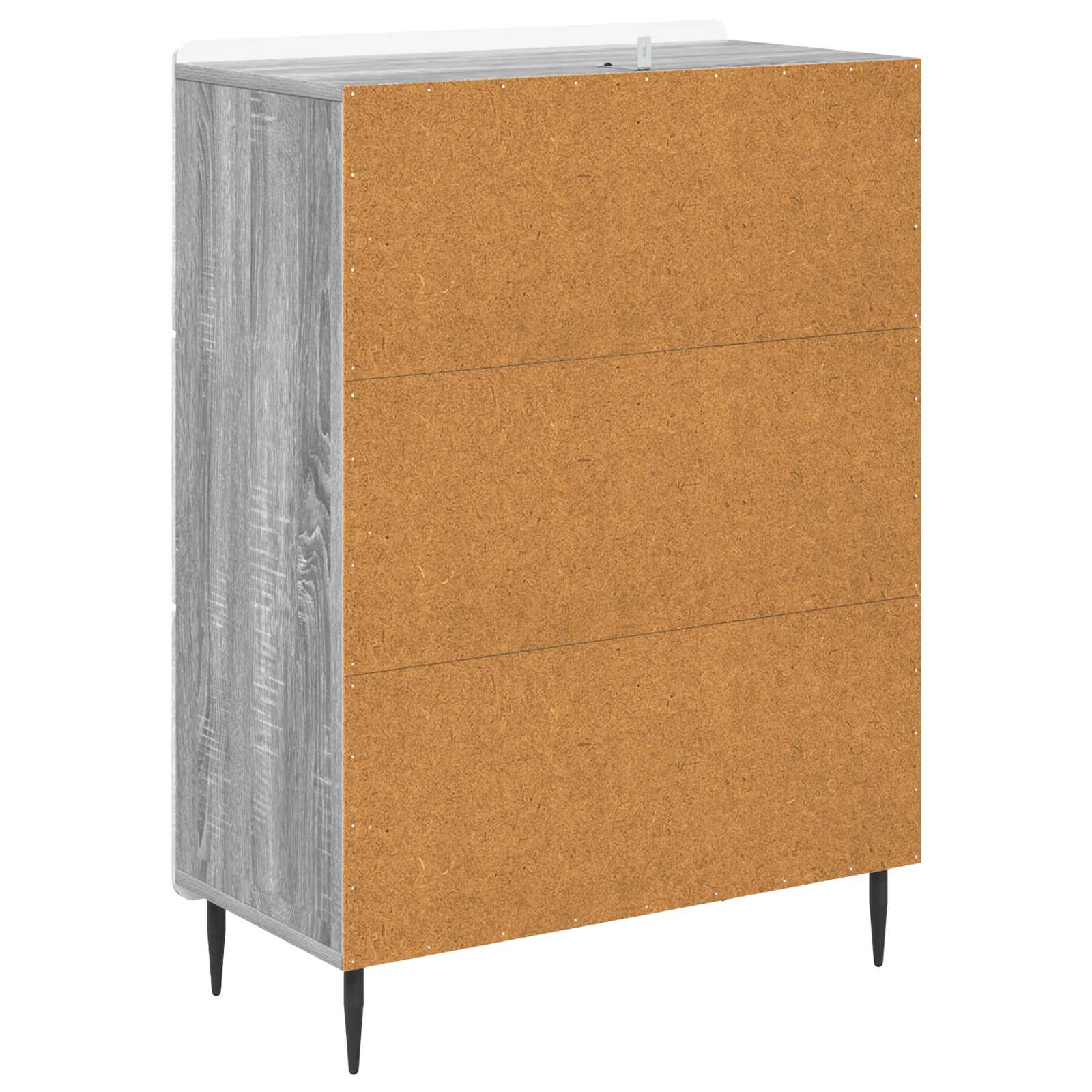 Skuffeskab Grå sonoma-eg 66 x 34,5 x 92 cm Konstrueret træ