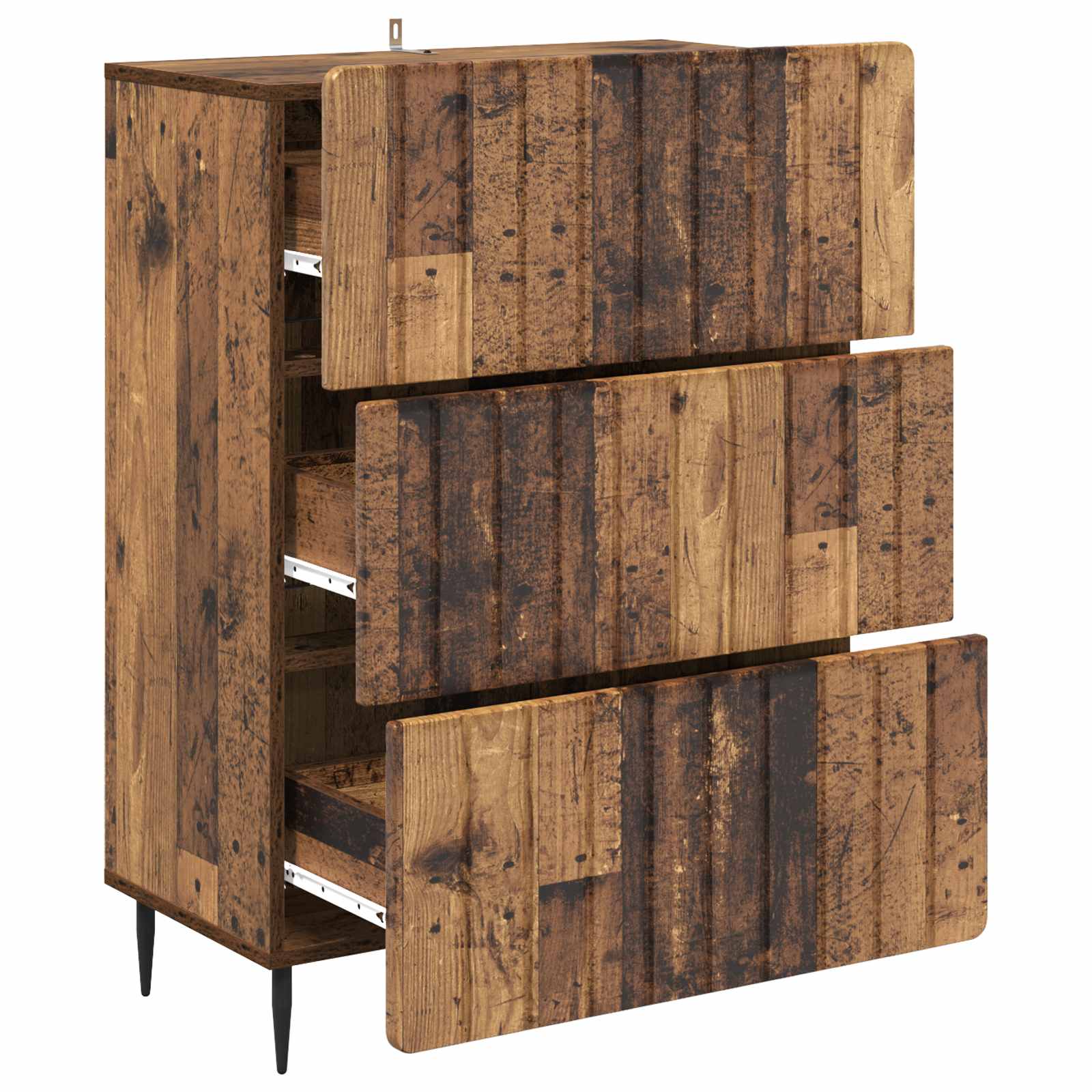 Skuffeskab Gammelt træ 66 x 34,5 x 92 cm Konstrueret træ