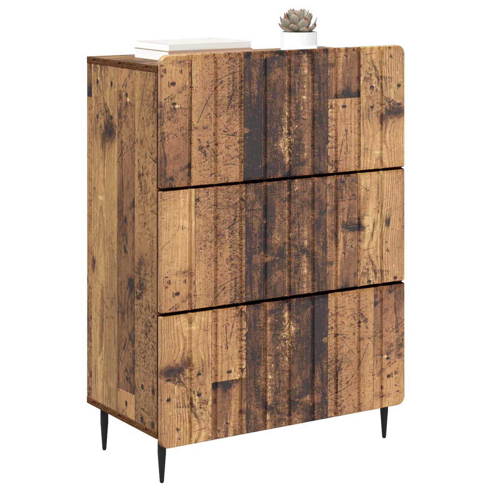 Skuffeskab Gammelt træ 66 x 34,5 x 92 cm Konstrueret træ