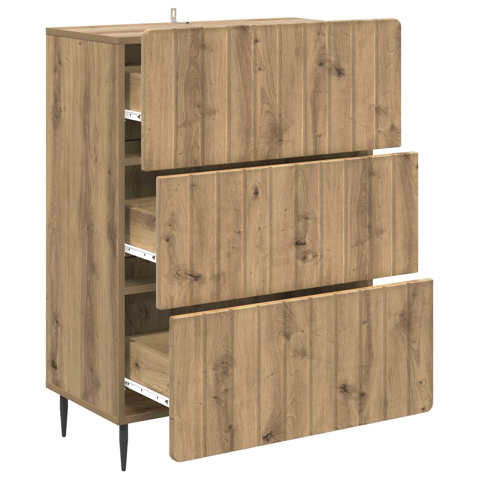 Skuffeskab Artisan-eg 66 x 34,5 x 92 cm Konstrueret træ