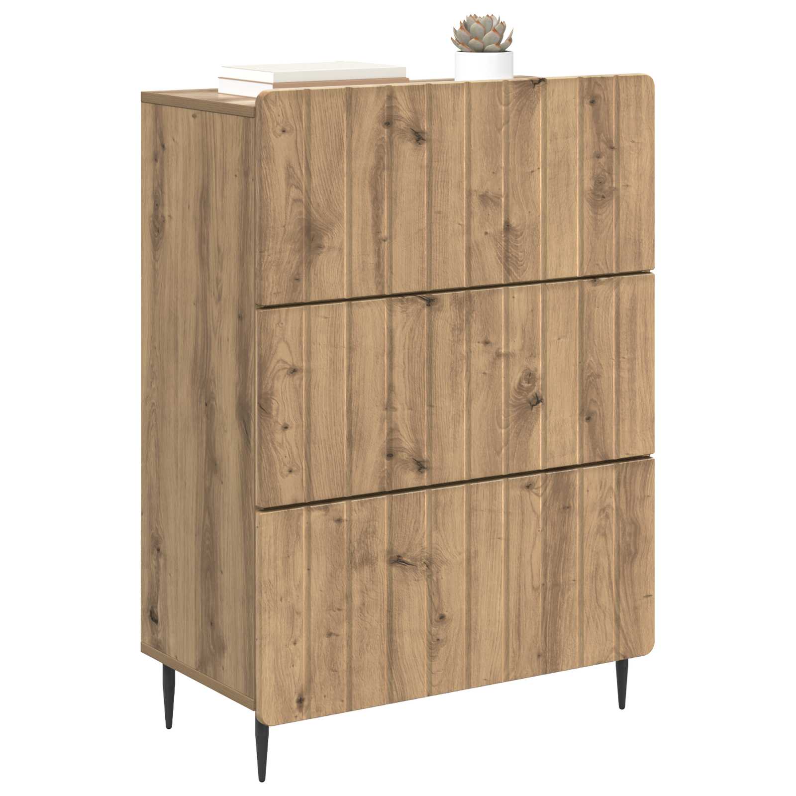 Skuffeskab Artisan-eg 66 x 34,5 x 92 cm Konstrueret træ