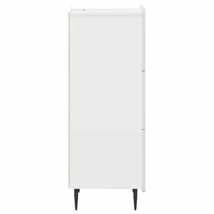 Skuffeskab Hvid 33 x 34,5 x 92 cm Konstrueret træ