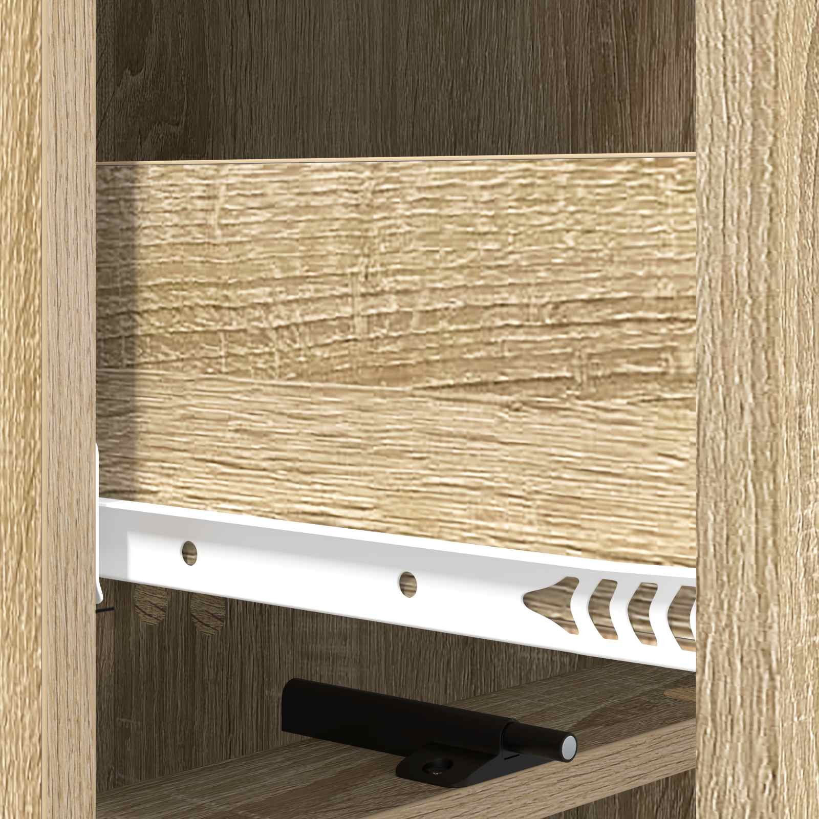 Skuffeskab Sonoma-eg 33 x 34,5 x 92 cm Konstrueret træ