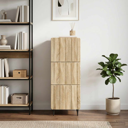 Skuffeskab 33 x 34,5 x 92 cm Konstrueret træ Sonoma-eg