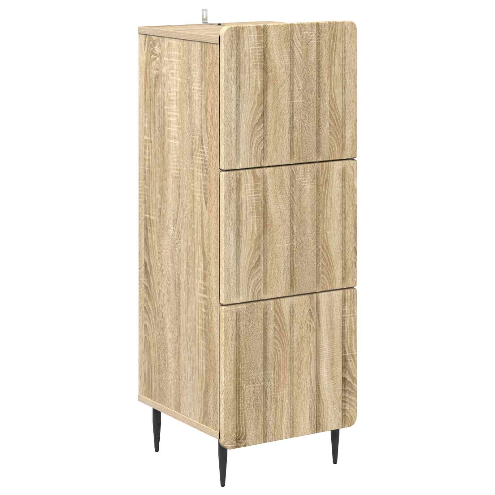 Skuffeskab Sonoma-eg 33 x 34,5 x 92 cm Konstrueret træ