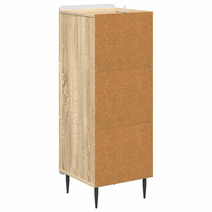 Skuffeskab 33 x 34,5 x 92 cm Konstrueret træ Sonoma-eg