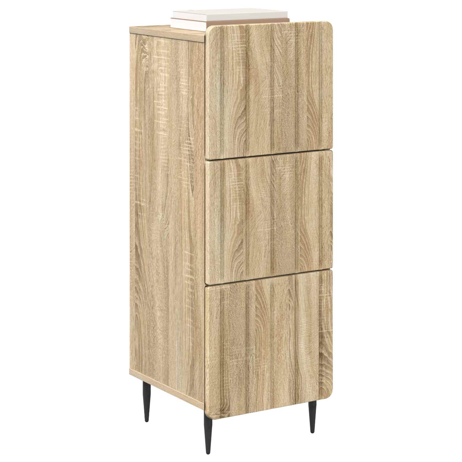 Skuffeskab Sonoma-eg 33 x 34,5 x 92 cm Konstrueret træ