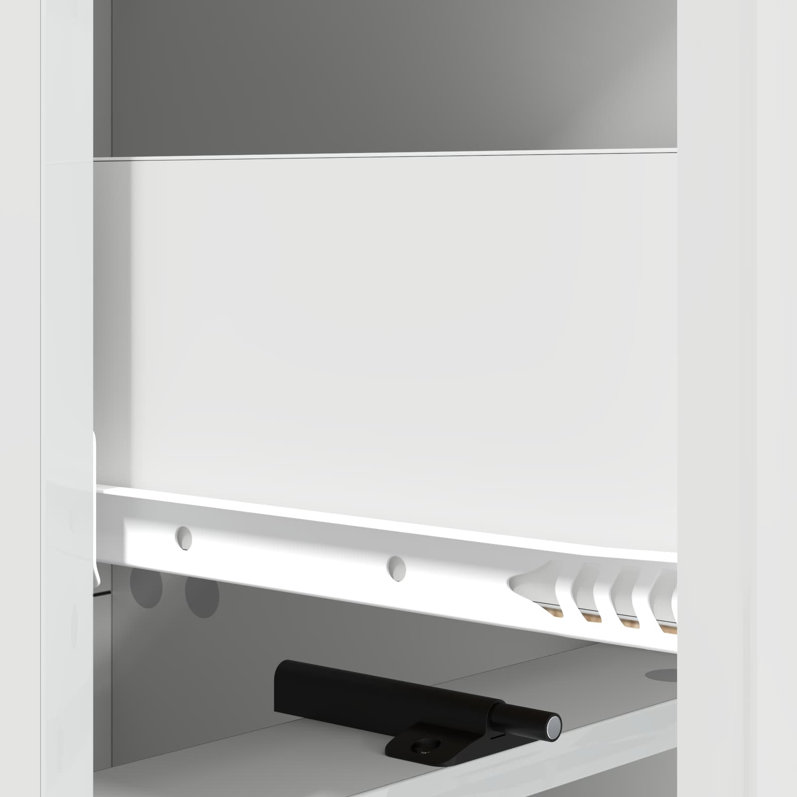 Skuffeskab Hvid højglans 33 x 34,5 x 92 cm Konstrueret træ
