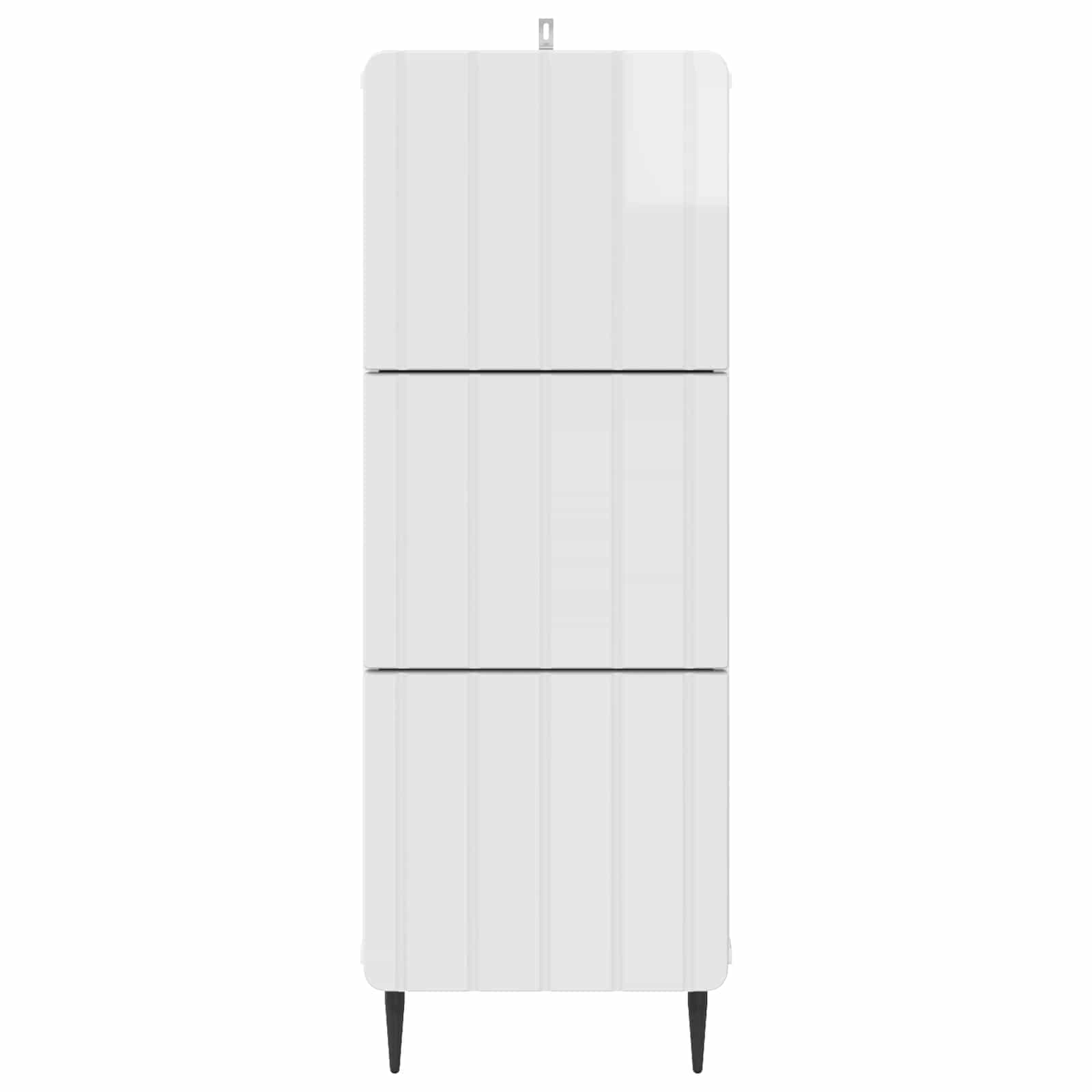 Skuffeskab Hvid højglans 33 x 34,5 x 92 cm Konstrueret træ