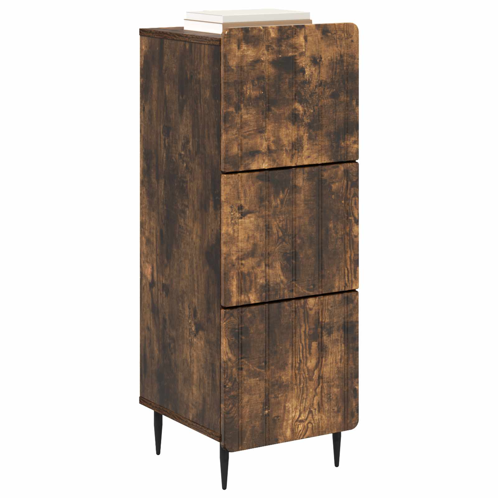 Skuffeskab Røget eg 33 x 34,5 x 92 cm Konstrueret træ
