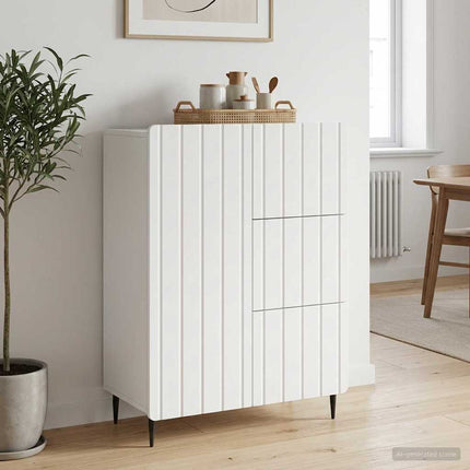 Sideboard Hvid 66 x 34,5 x 91,5 cm Konstrueret træ
