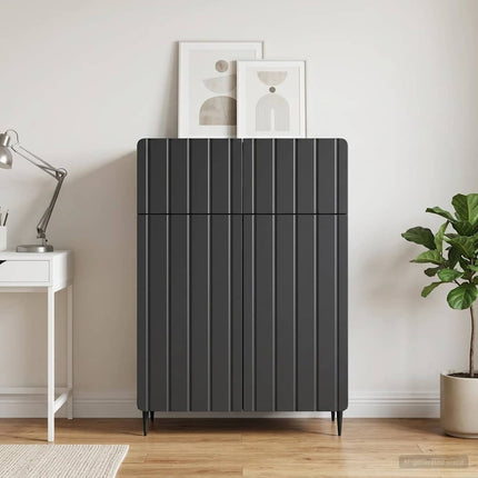 Sideboard Sort 66 x 34,5 x 92 cm Konstrueret træ