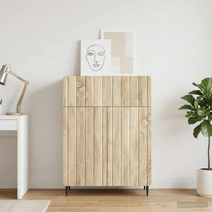 Sideboard Sonoma-eg 66 x 34,5 x 92 cm Konstrueret træ
