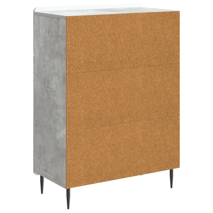 Sideboard Betongrå 66 x 34,5 x 92 cm Konstrueret træ