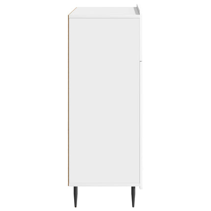 Sideboard Hvid højglans 66 x 34,5 x 92 cm Konstrueret træ