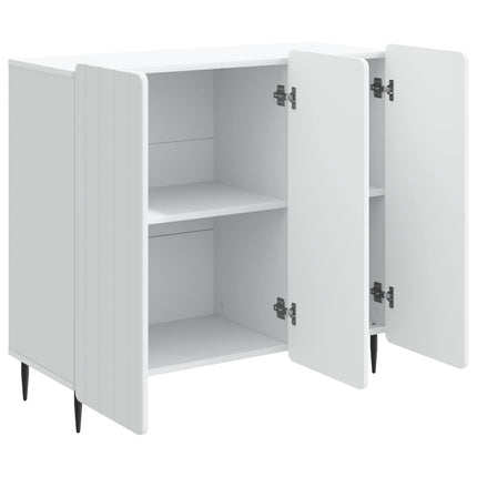Sideboard Hvid 89 x 34,5 x 82 cm Konstrueret træ