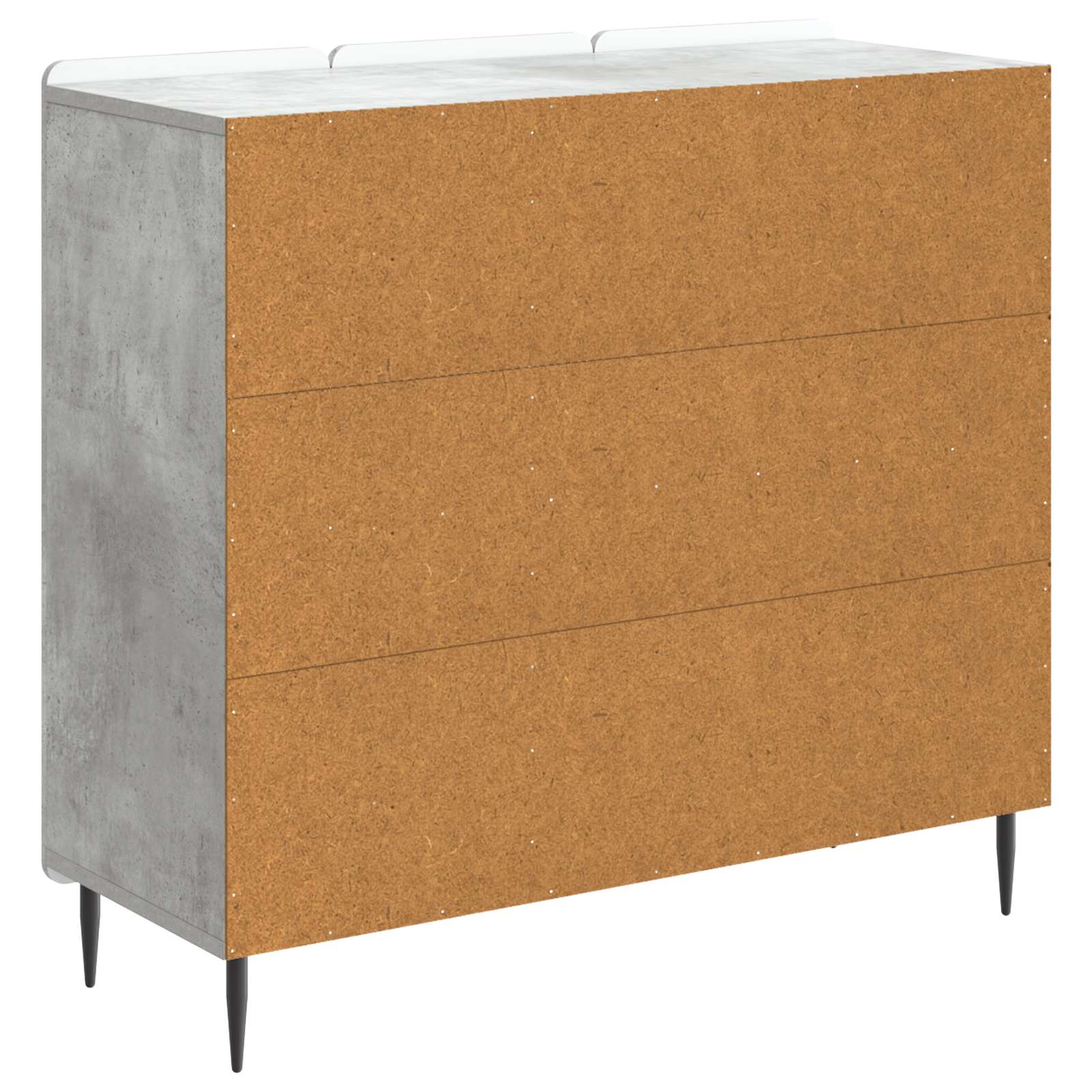 Sideboard Betongrå 89 x 34,5 x 82 cm Konstrueret træ