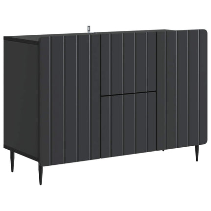 Sideboard med skuffe Sort 89 x 34,5 x 62 cm Konstrueret træ
