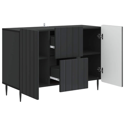 Sideboard med skuffe Sort 89 x 34,5 x 62 cm Konstrueret træ