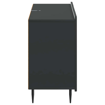 Sideboard med skuffe Sort 89 x 34,5 x 62 cm Konstrueret træ